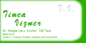 timea vizner business card